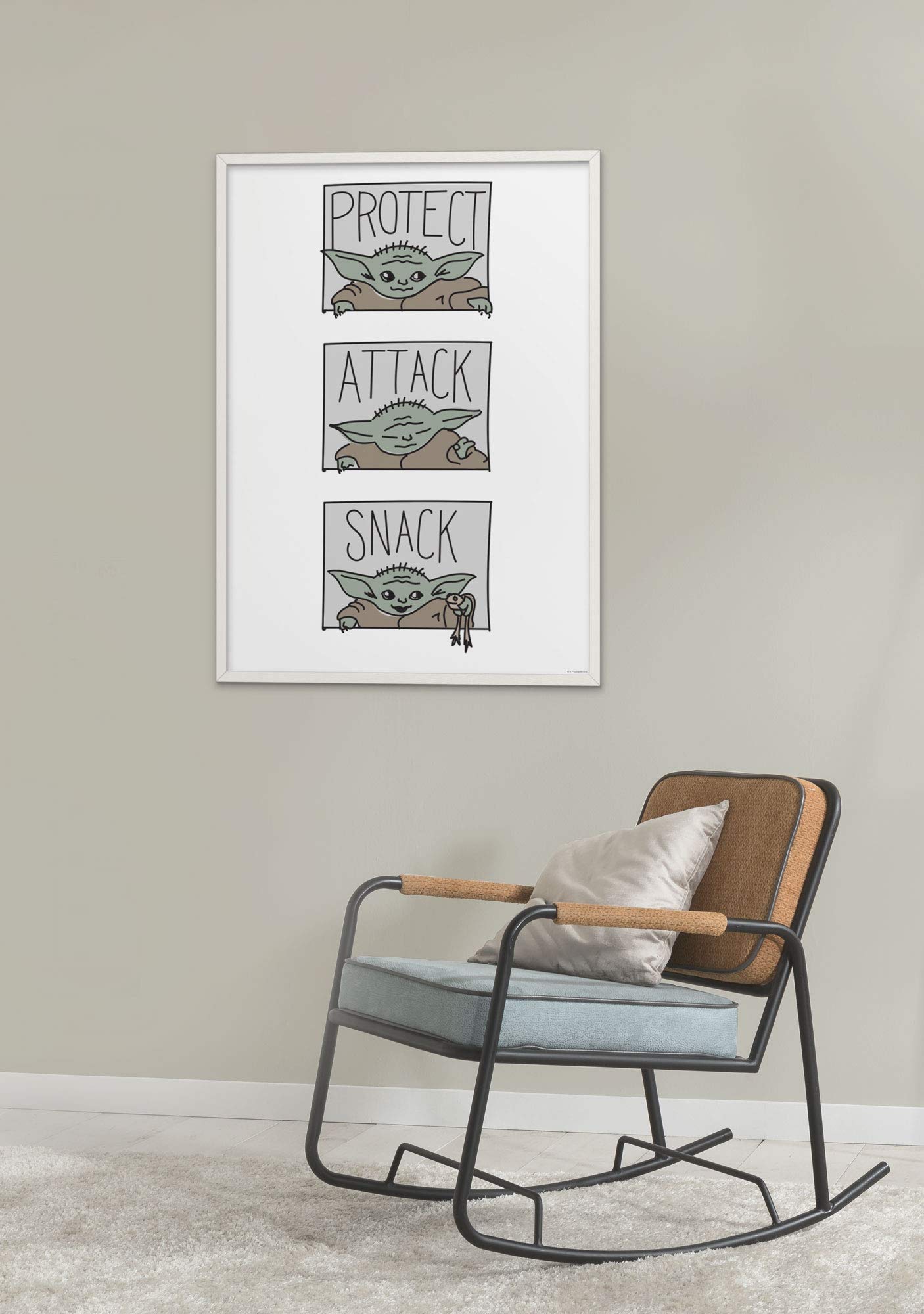Adesivo Murare Mandalorian 50x70 Cm – The Child Baby Yoda – Komar – Decorazione Rimovibile