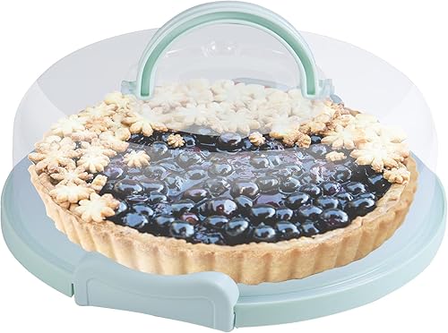 Porta pasteles portátil de 12 pulgadas con tapa y magdalenas para tartas de galletas, para bodas, fiestas, baby shower, fiestas, Navidad, adecuado