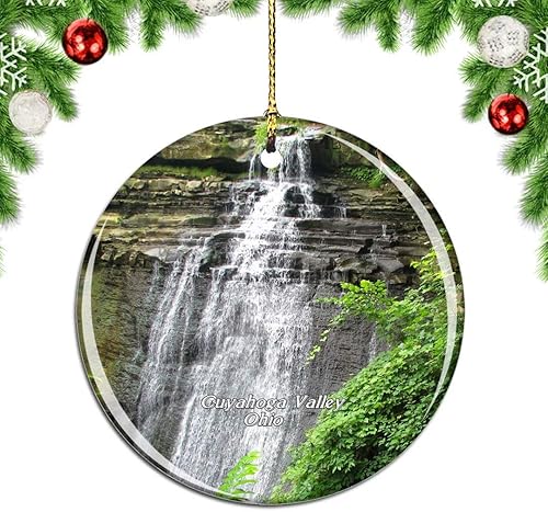 Weekino Cuyahoga Valley National Park Brandywine Falls Ohio USA Christmas Tree Adorno decorativo colgante colgante decoración ciudad viaje recuerdo