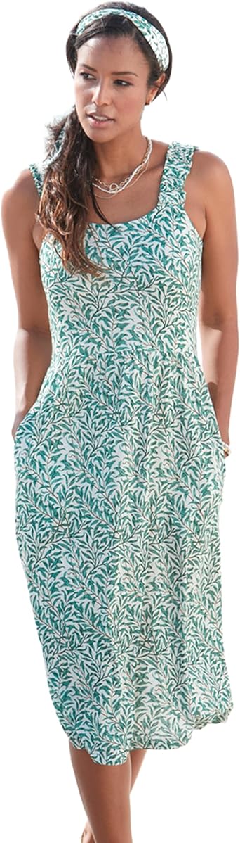 LASCANA Womens Smocked Strap Dress