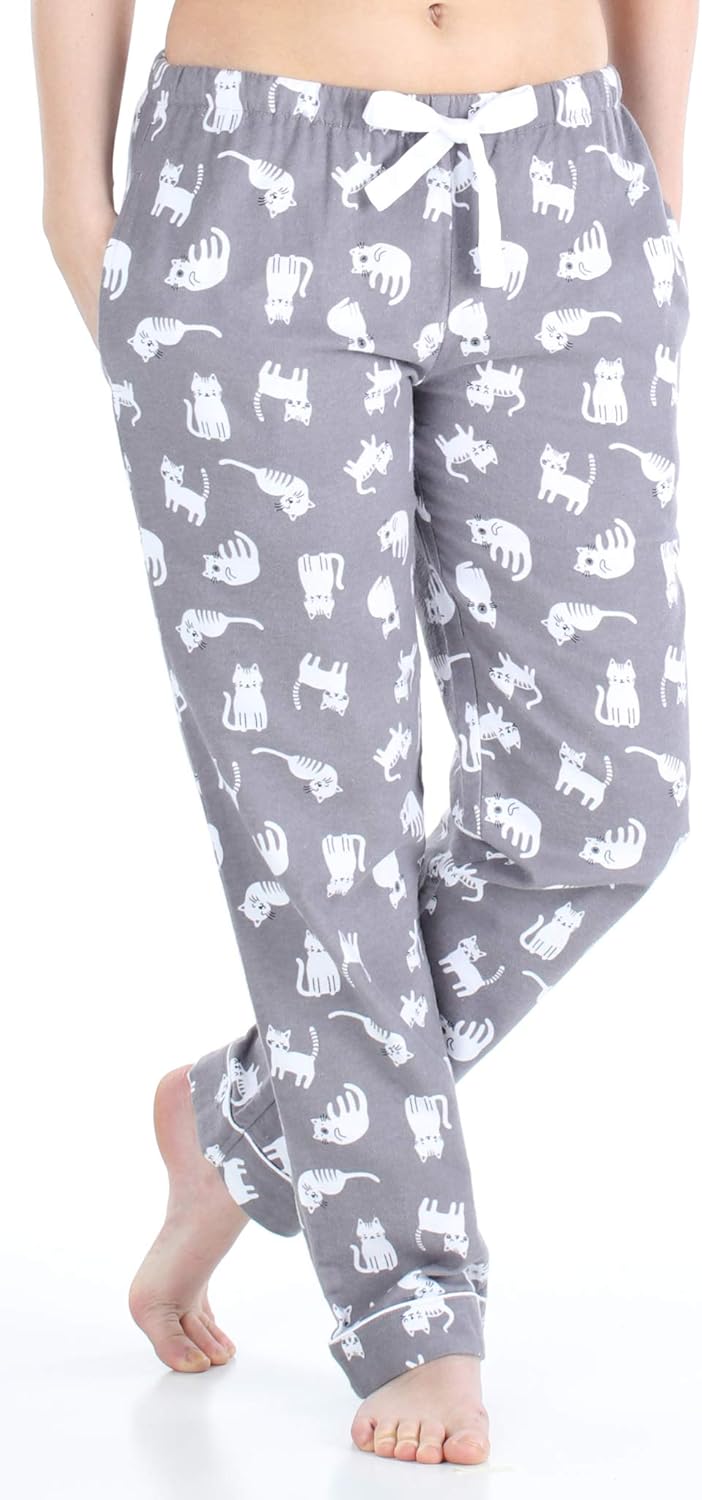 PajamaMania Women's Cotton Flannel Pajama PJ Pants with Pockets - Image 3