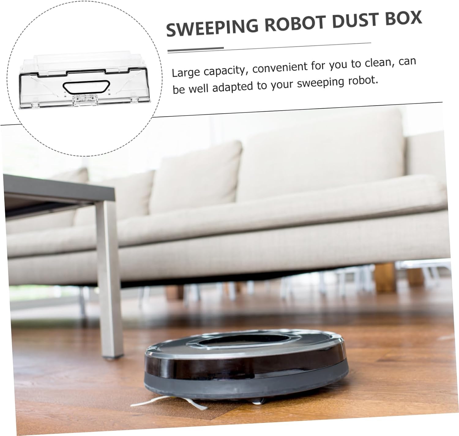 Cabilock 2pcs Sweeping Robot Dust Collection Box Accessory for Efficient Dirt and Dust Management Easy Installation Capacity Compatible Models