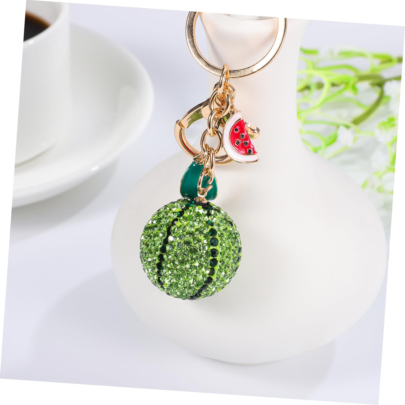 minkissy portachiavi anguria decorativo per moderno Carino decorazione ciondolo chiave auto simpatici ciondoli chiave Accessori portachiavi pendenti di anguria Metallo