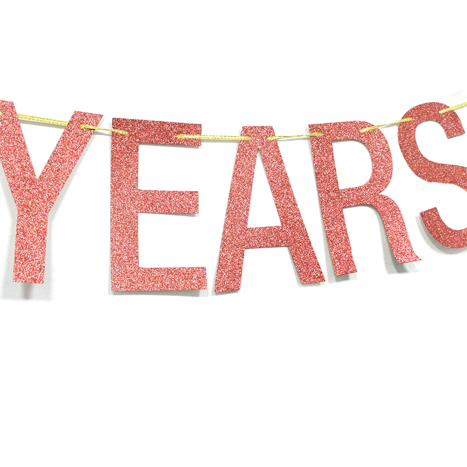 Pancarta de 80 años bendecidos y amados – para 80 aniversario/80 cumpleaños pancarta, 80 aniversario / 80 cumpleaños decoraciones (oro rosa)