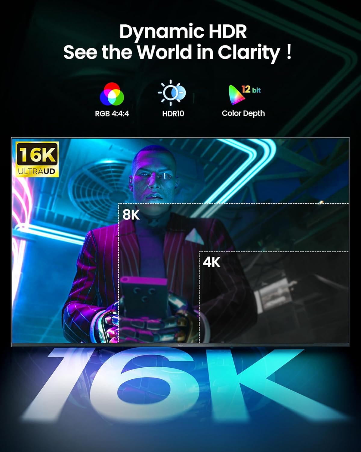 Silkland 80Gbps DisplayPort Cable 2.1 10FT, [Secure Latch], [16K@60Hz, 8K@240Hz, 4K@480Hz 240Hz] Display Port Cord, Ultra High Speed DP80 HDR DSC1.2a for FreeSync G-Sync Gaming Monitor 5090 7900XTX - Image 4