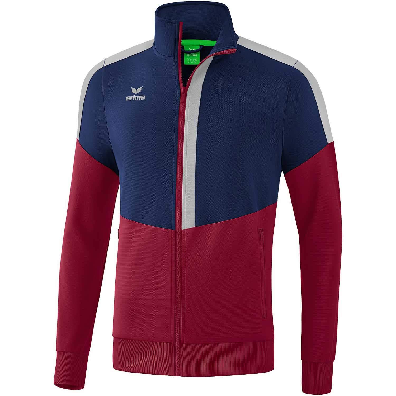 Erima Squad Trainings Jacket - New Navy/Bordeaux/Silver Grey, Small