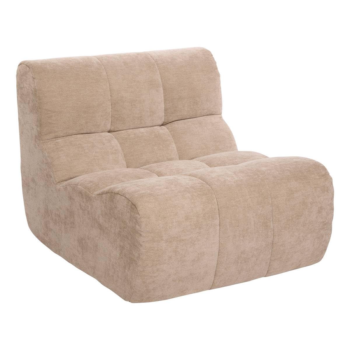 Atmosphera - Fauteuil miroa 92x82x68 cm en Tissu Beige