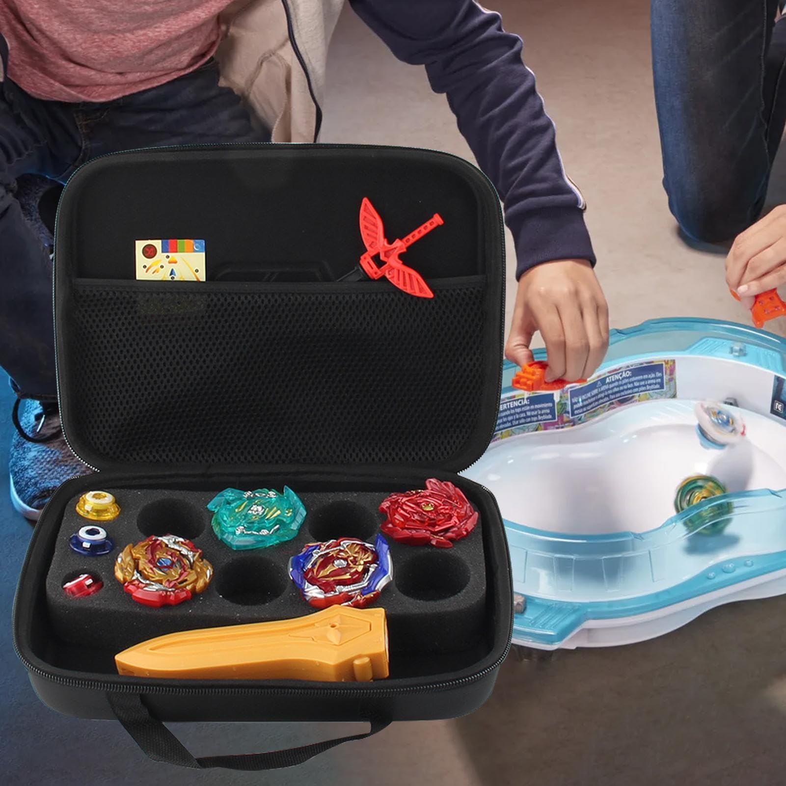 Gyro-Taschen zur Aufbewahrung,Gyro-Aufbewahrungstasche | Tragbare geteilte Gyroskop-Aufbewahrungstasche - Stilvolle Gyro-Box mit Griff, leichter Aufbewahrungskoffer für Gyroskop-Spielzeug, Gyro-Werkze