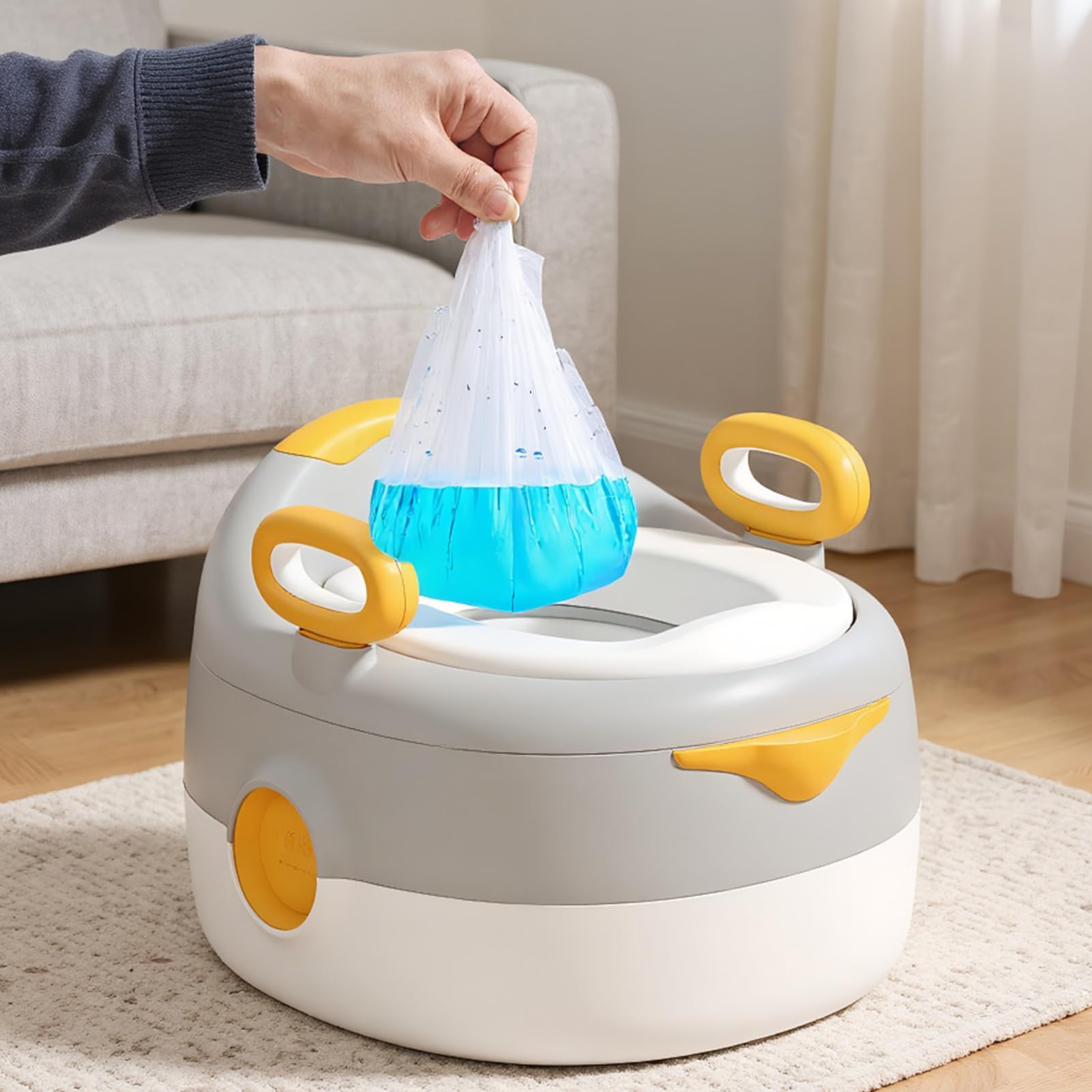 Orinal para Bebés Orinal Infantil De Aprendizaje | Banqueta con Asiento Acolchado para Niños Niñas 1-6 Años Hogar Baño Hotel Guardería