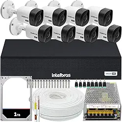 Kit Intelbras 8 Câmeras Vhc 1120 20m Dvr De 8 Canais Hd 1tb