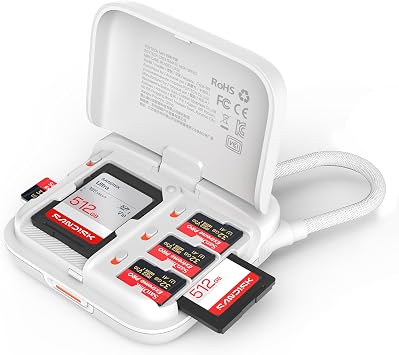PGYTECH Mini SD Card Reader Case, 2-in-1 UHS-II SD/TF Card Reader Holder
