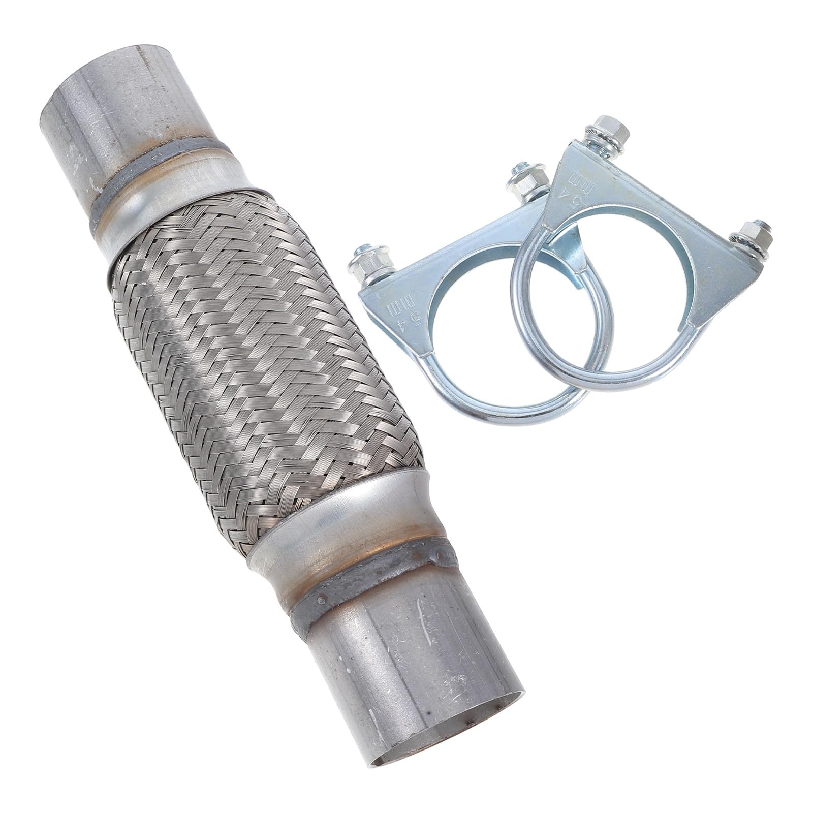 PLAFOPE Flexibles Abgasrohr aus Edelstahl 201 Auspuff Flexrohr mit Geräuschreduzierung und Vibrationsdämpfender Funktion für Autoreparatur