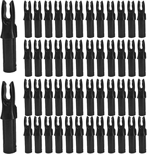 SVUPUE Nocks de Plástico, 50 Piezas Cola De Flecha para Ejes de 6,2 mm de Diámetro - 1