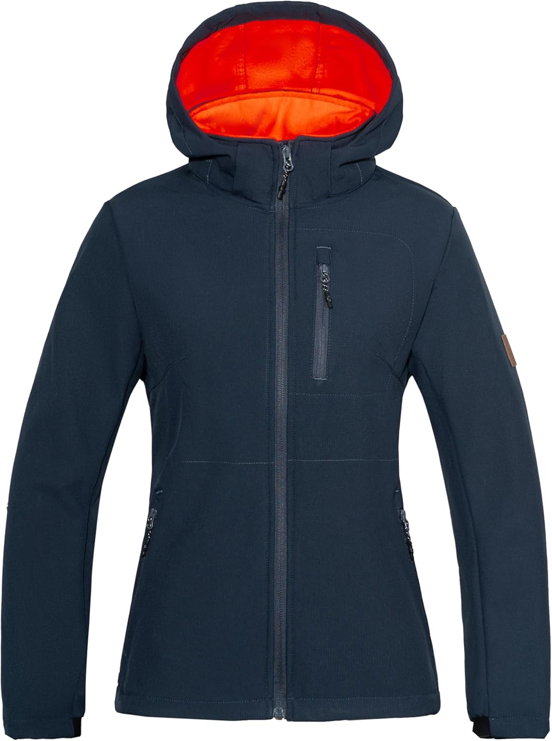 Little Donkey Andy Fleece Lined Softshell Jacket Women Hooded Waterproof Lightweight Jacket with Removable Hood Ski - Image 3