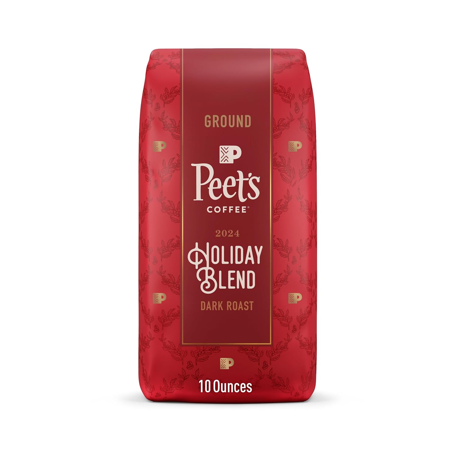 Peet’s Coffee, Dark Roast Ground Coffee – Holiday Blend 10 Ounce Bag