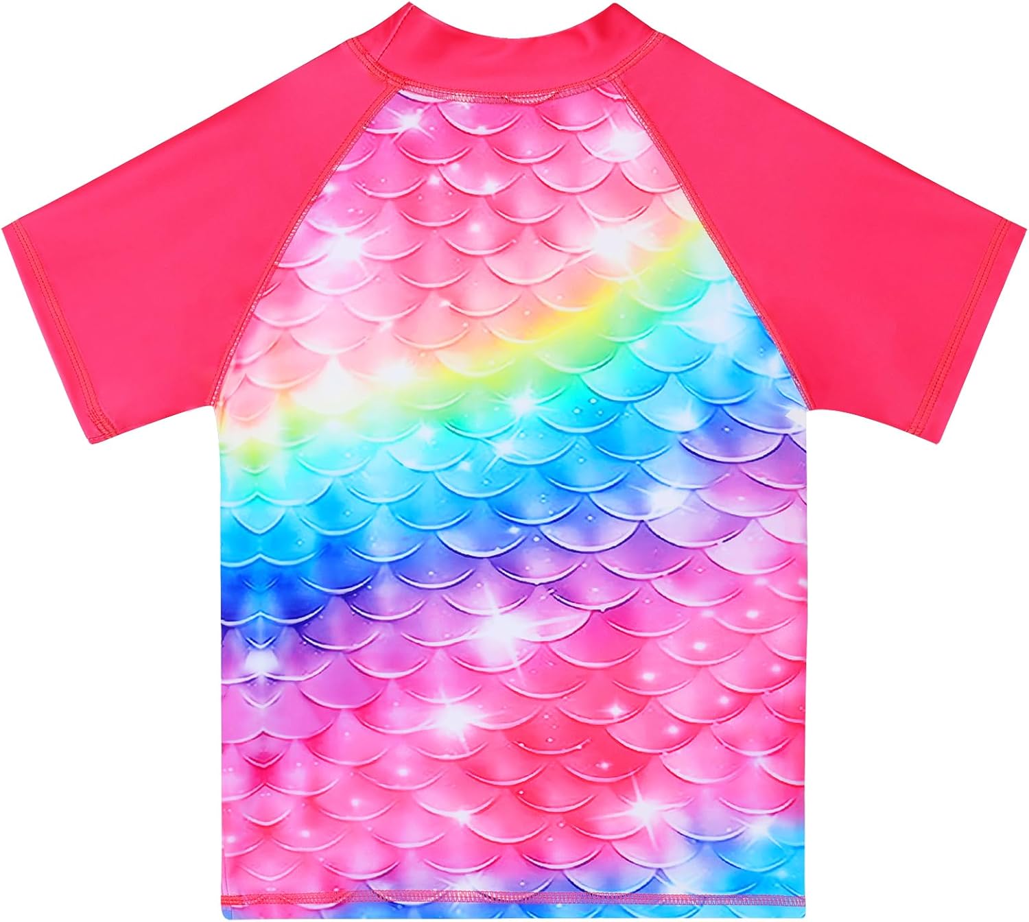 TFJH E Girls Short Sleeve Swimsuit Two Piece Swimwear UPF 50+ UV 3-12 Years - Image 3