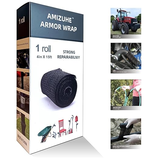 AMIZUHE Fiberglass Repair Tape,Suitable for All Kinds of Pipes, Handle