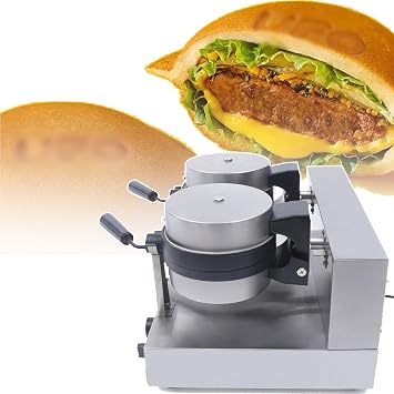 Burger Cooker Machine, Hamburger Press Machine, Electric Burger Waffle Maker, Made Of Food Grade Stainless Steel,B