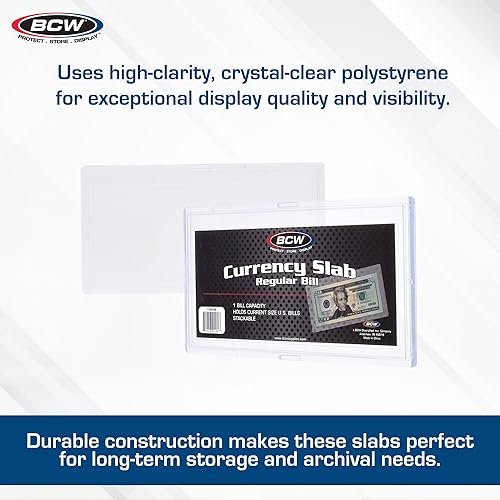 Miniatura 2 de Suministros de colección de moneda BCW, losa lujosa, billete/dólar regular