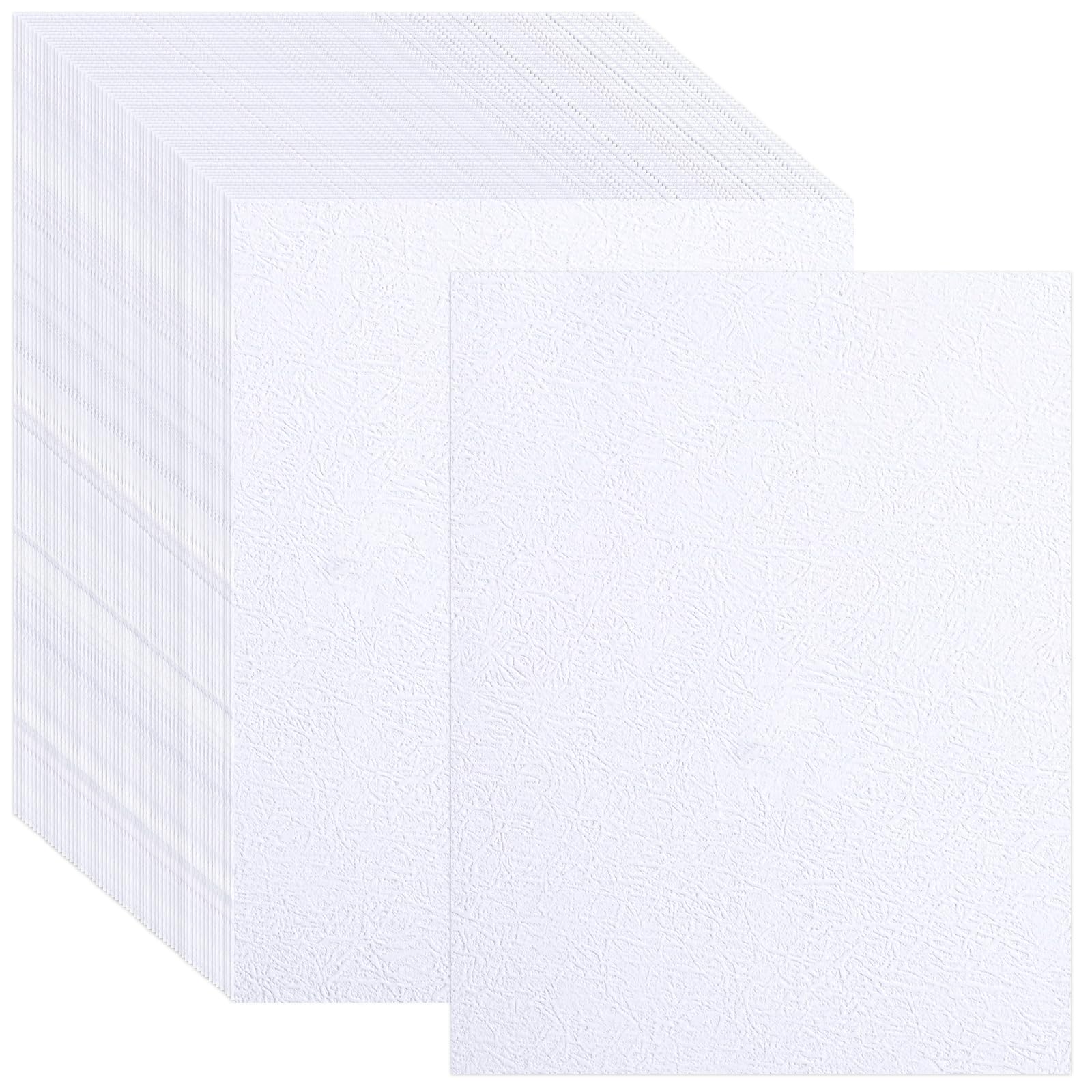 50 Sheets Linen Textured Cardstock White 250g/92lb Cover Printer Paper, 5 x 7 Inches for Printers, Invitation, Arts and Craft, Scrapbook, DIY Projects (White, 5×7in,J)