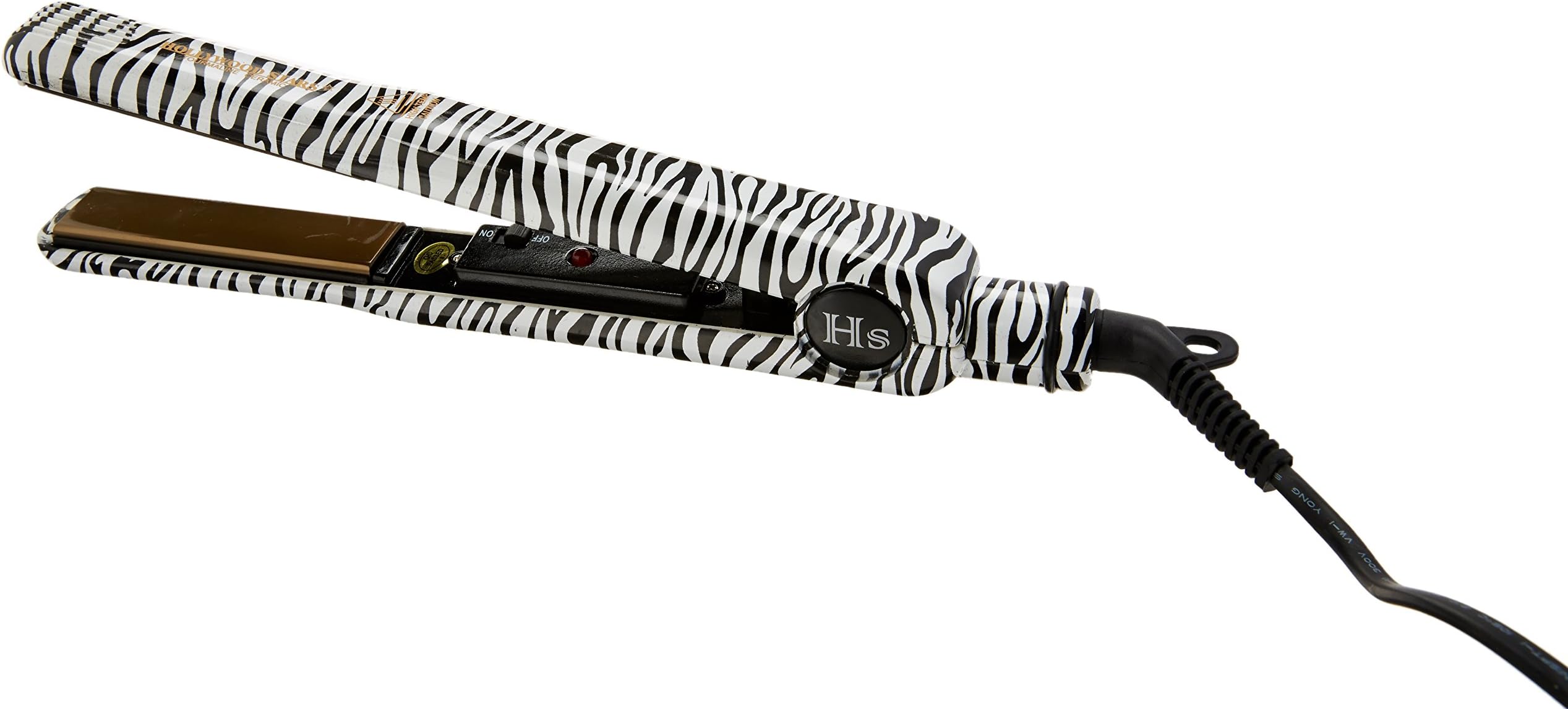Hollywood Stars Tourmaline Ceramic Professional Zebra Titanium Hair Straightening Iron Dual Voltage American Plug HAI CHI
