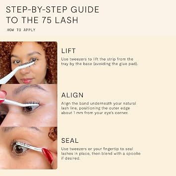 Silly George Pop-On 75 Strip Lash, 3/4 Pre-Glued Underlash, Dawn