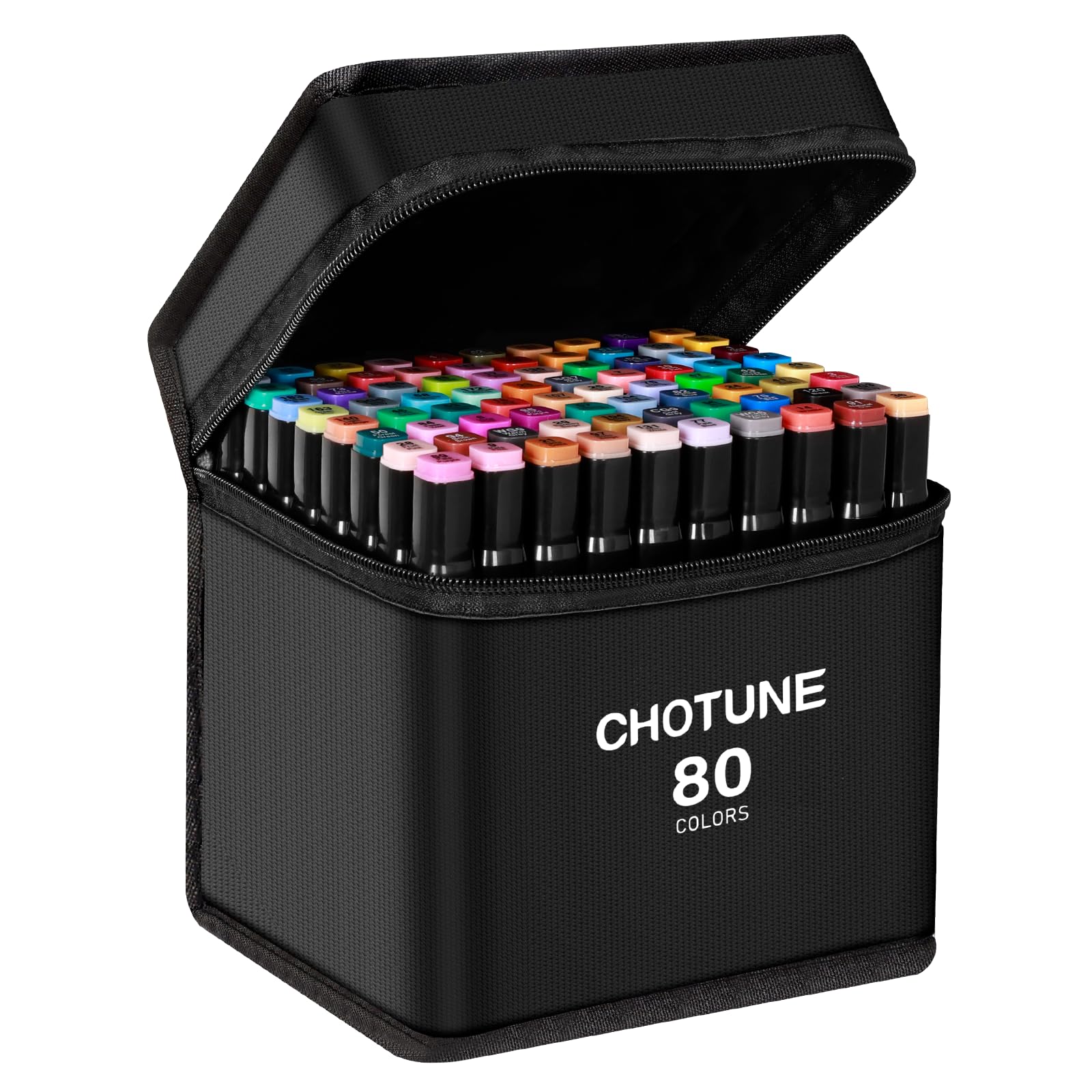 SXYHKJ 80 Colores Rotuladores Acrilicos con Bolsa de Almacenamiento –Juego de rotuladores Adecuado para Diseño, renderizado, proyectos de bricolaje, Cómics