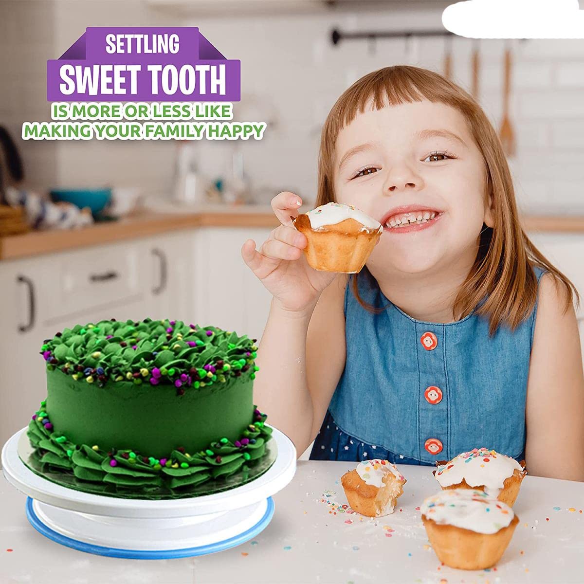 Set di giradischi per torte Kit di strumenti per la decorazione di torte Giradischi Strumento di cottura Ugello per tubazioni Set di sacchetti per pasticceria Set di prodotti da forno Skeleton-Poloni