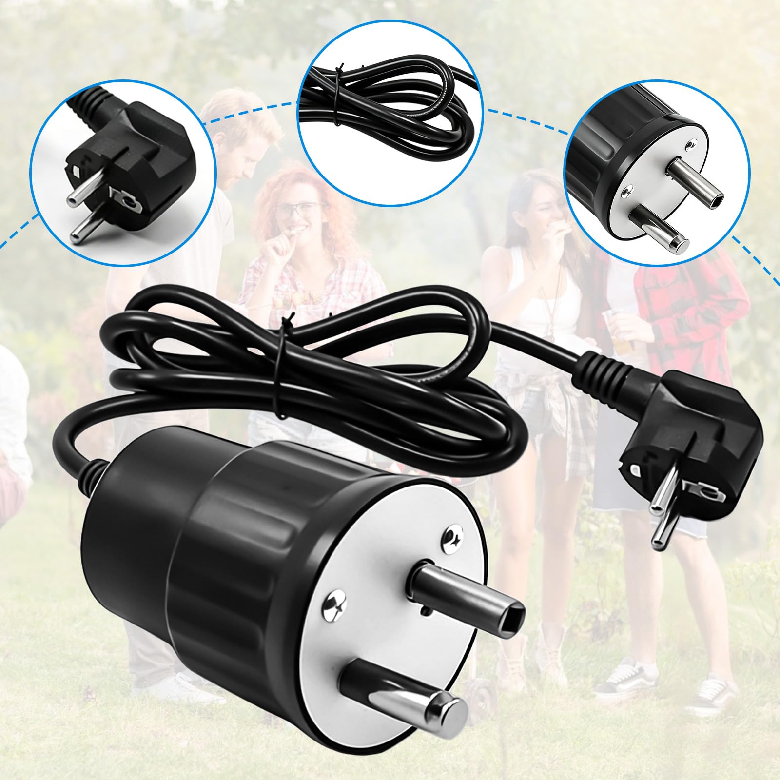 Moteur de barbecue, moteur électrique CC 220-240 V, pour rôtisserie, rôtissoire, broche, tournebroche, moteur rotatif pour rôtissoire, rôtissoire, chachlyk