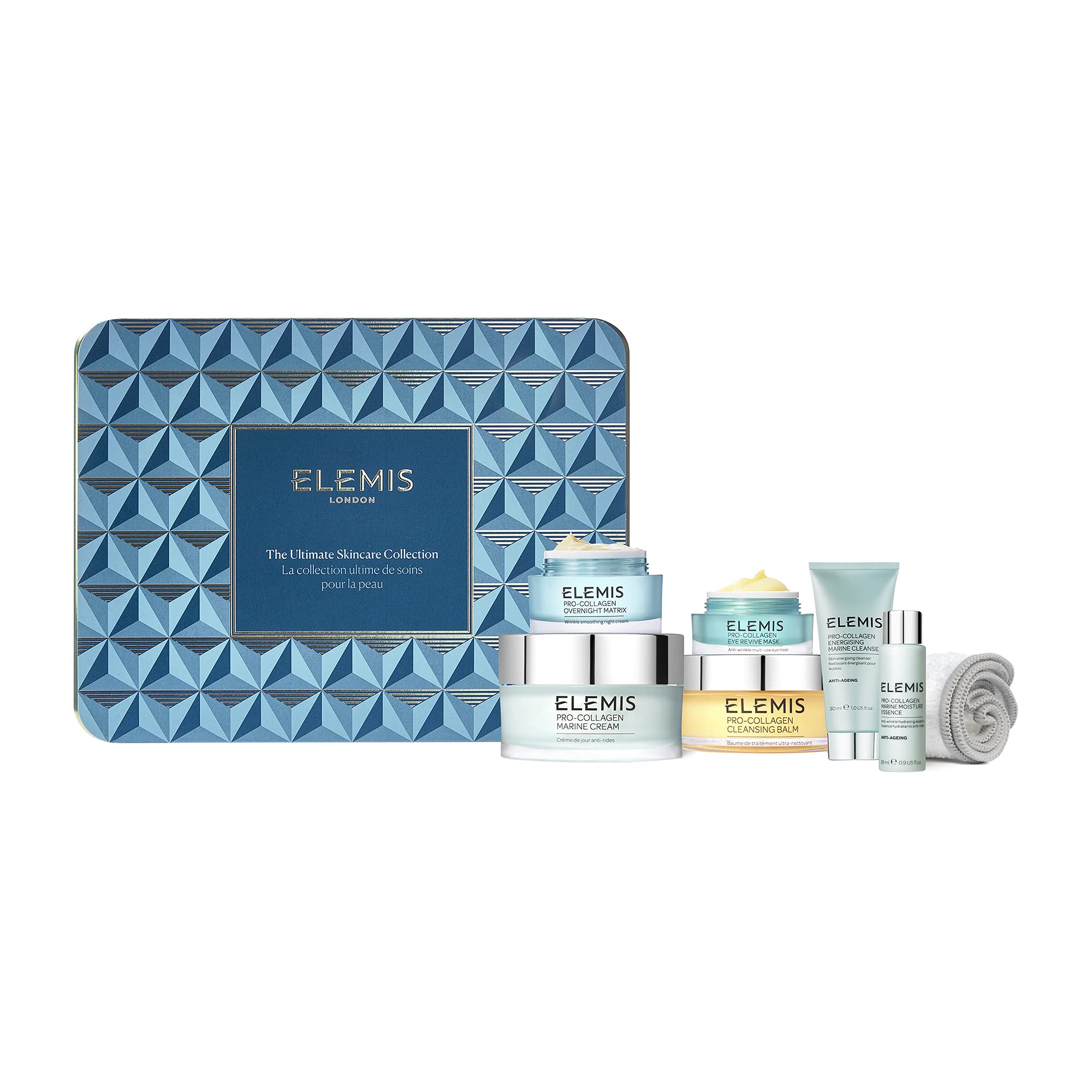 ELEMIS The Ultimate Skincare Collection Gift Set, 6 Award-Winning Pro-Collagen Formulas for Hydrated, Smooth and Radiant Skin, Anti-Ageing Skincare Gift Set, Luxury Christmas Gifts