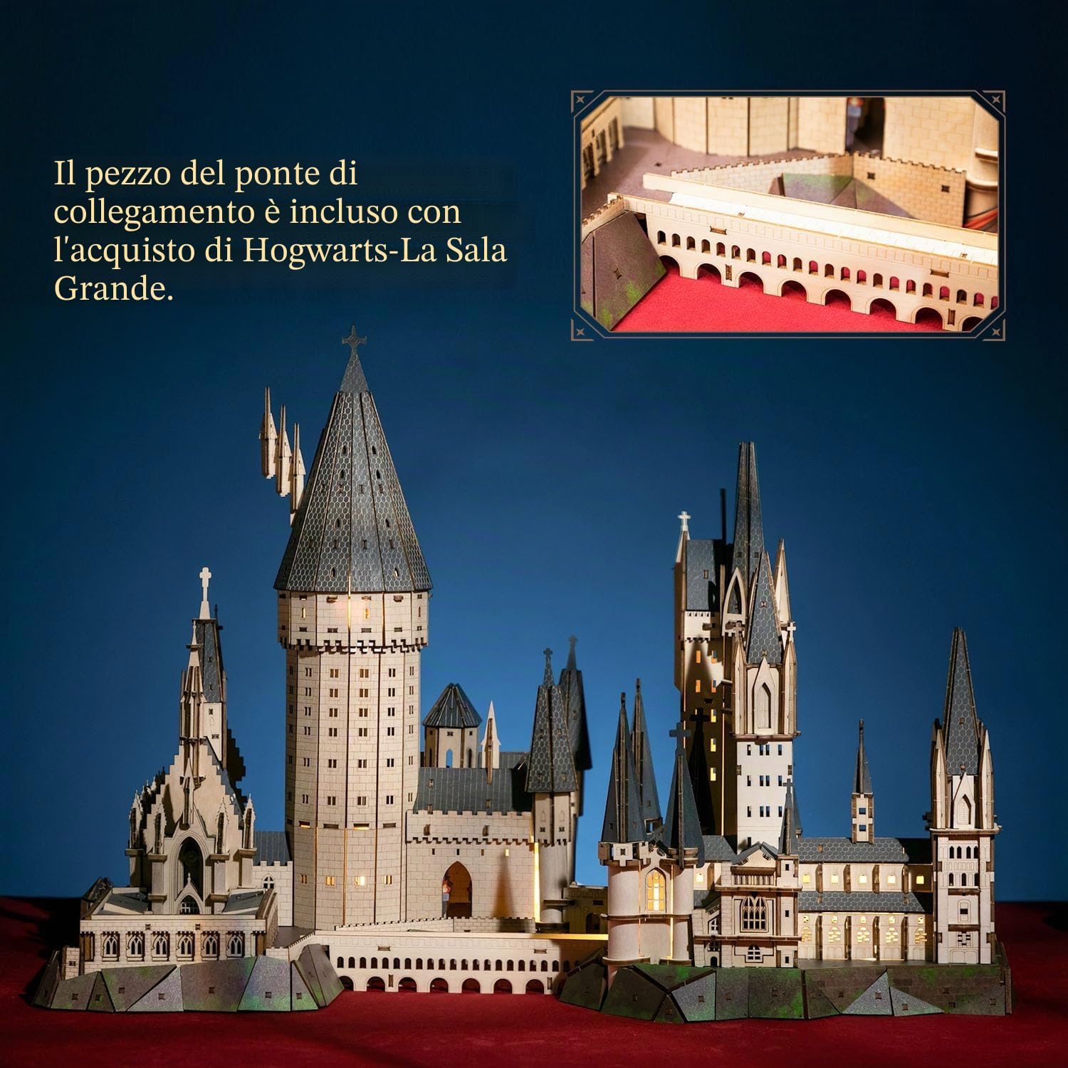 PUREMIND Harry Potter Torre di Astronomia, Puzzle 3D legno, castello magico | Licenza ufficiale, regalo Harry Potter, Torre di Astronomia, kit da montare, modellino da collezione, decorazione per mensola