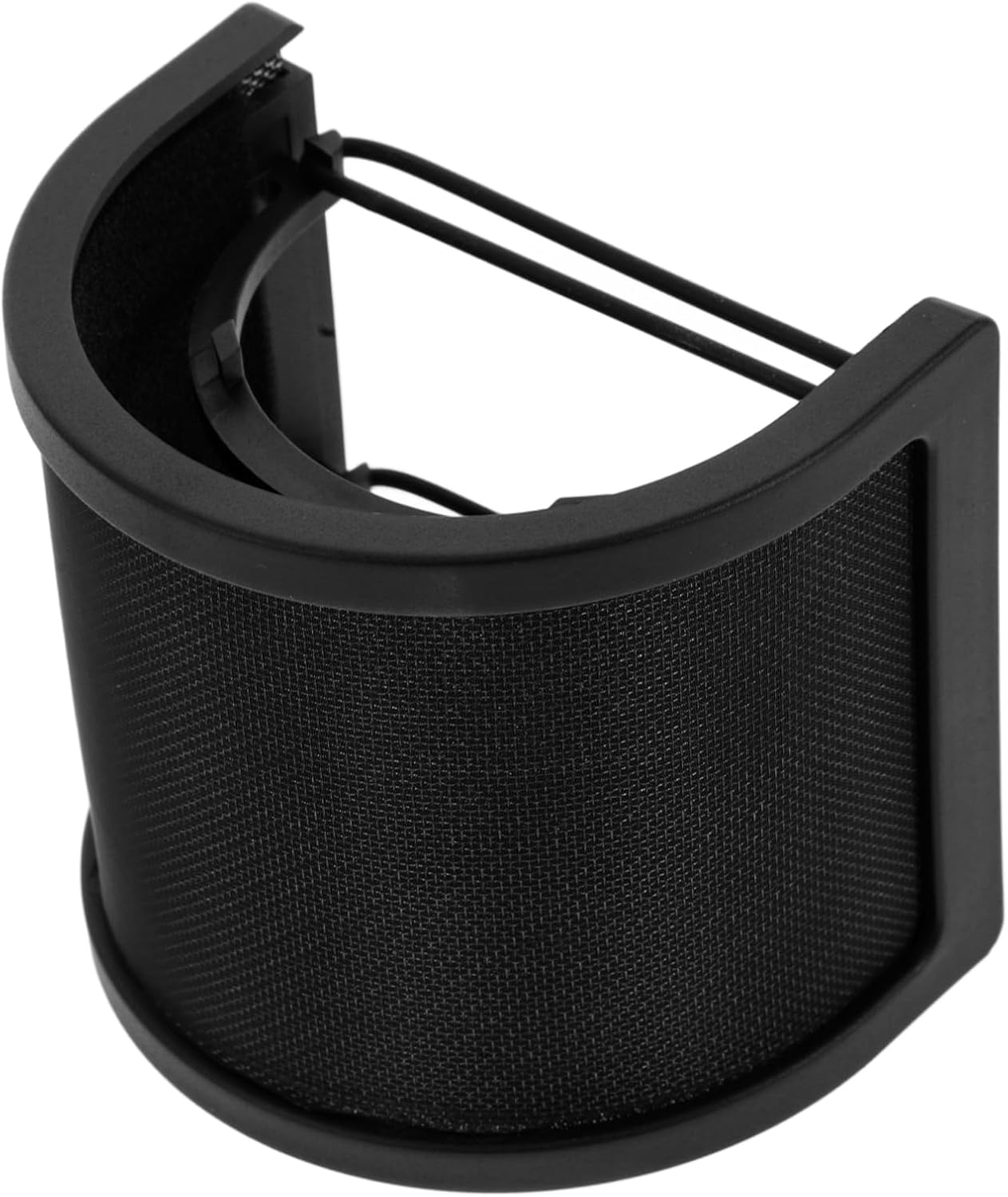 Yardwe U-Shape Double Layer Microphone Pop Filter for Recording Windscreen Shield Isolation Cover for Handheld Microphones Professional Mic Accessory for Podcasts and Singing