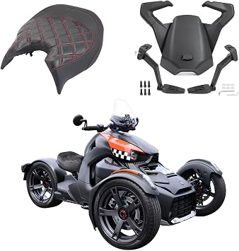 Passenger foot pegs +Passenger Seat + Can Am Ryker 600 900 Cushion