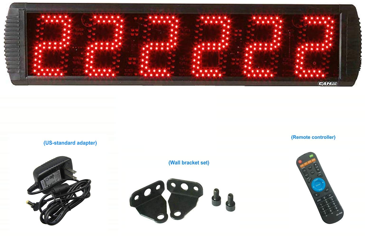GAN XIN Portable 5'' High 6 Digits LED Race Clock with Tripod for