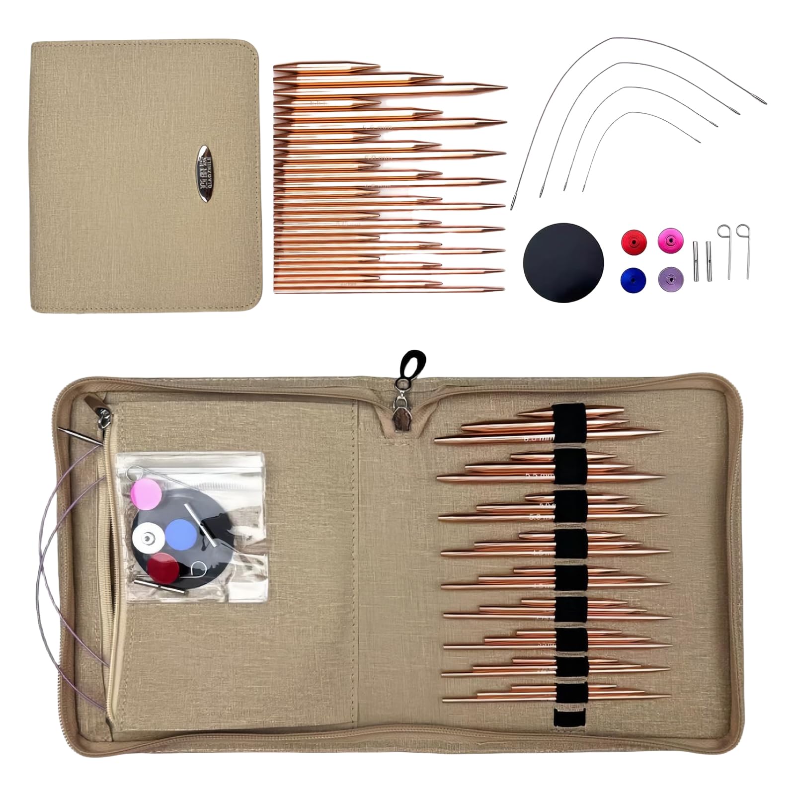 Tsophreniq Needle Interchangeable Circular Tool Round Kits to Beginner Interchangeable Circular