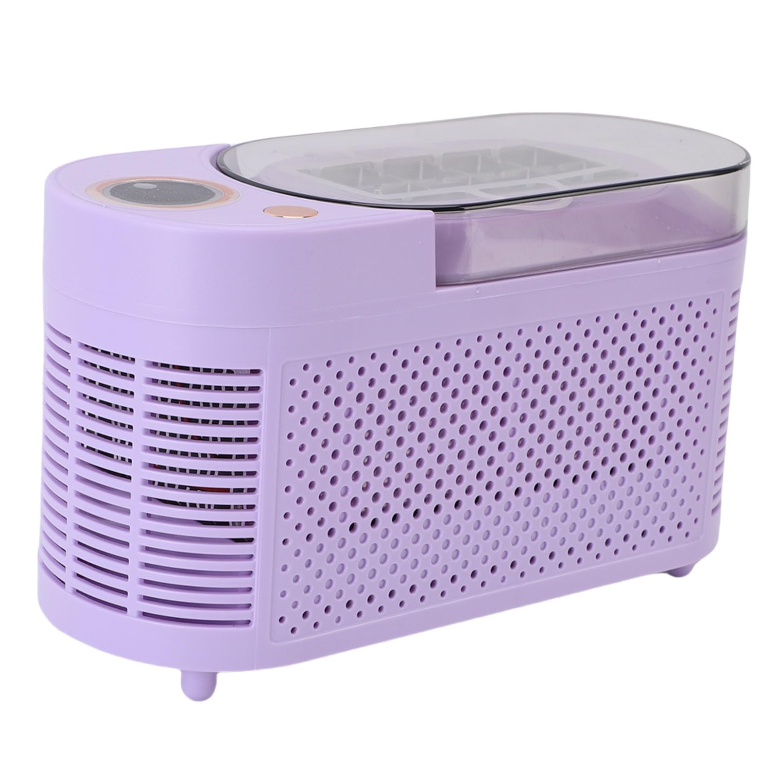 Fdit Máquina de Hielo Portátil Máquina de Hielo Compacta para Encimera 8 Cubos en 10-15 Minutos con Materiales ABS SUS de Potencia de 120 W, para Uso en Automóvil de Viaje en Casa (Enchufe de la UE)