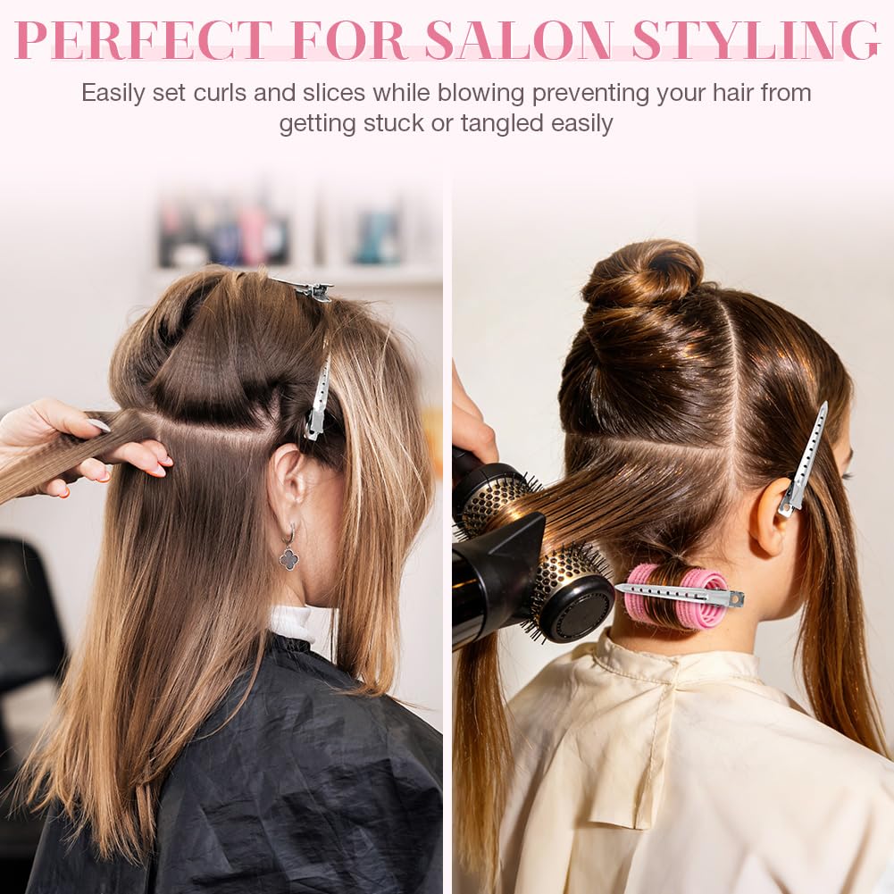 Fermagli per Capelli Professionali, 36 Pezzi Becchi D'oca per Capelli, Metallo Fermagl, Capelli Styling Clip per Capell, per acconciature Donna Ragazza Hair Clip - 5