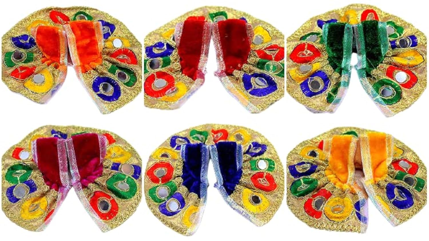 eSplanade Ladoo Gopal Poshak | God Dress | Bhagwaan Ki Poshaak | Dev Vastra - (Set of 6) (size:1)