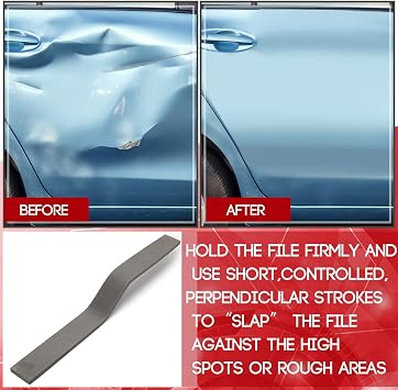 Lasnten Slapping File Coarse Cut Shrinking Metal Smoothing Bodywork Tools Auto Body Hammer for Smoothing and Alignment Files Tools for Metal Auto Dent Repair Slapper