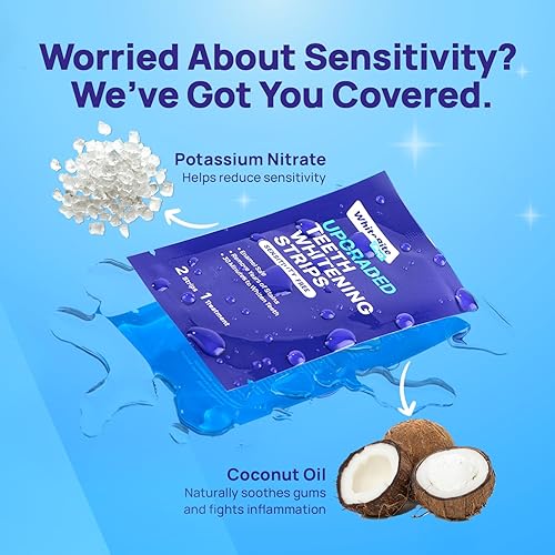 Miniatura 4 de Whitebite Pro Tiras blanqueadoras dentales con peróxido de hidrógeno, grado dentista, seguras para esmalte, antideslizantes, elimina manchas