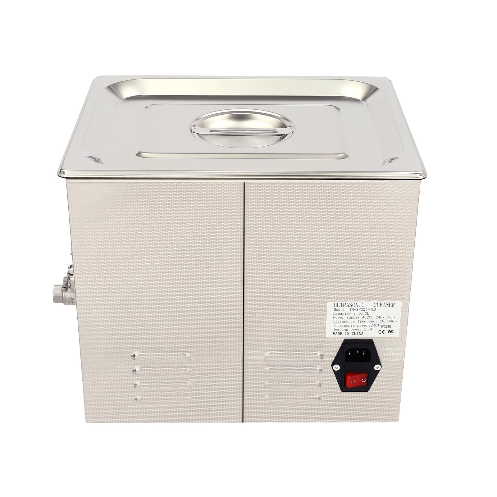 10L Ultraschallreiniger 240w Professioneller Ultraschallgerät mit Heizkorb Digital Timer Schmuck Reinigung Ultraschall für Brillen Zahnersatz Vergaser Eisenwaren