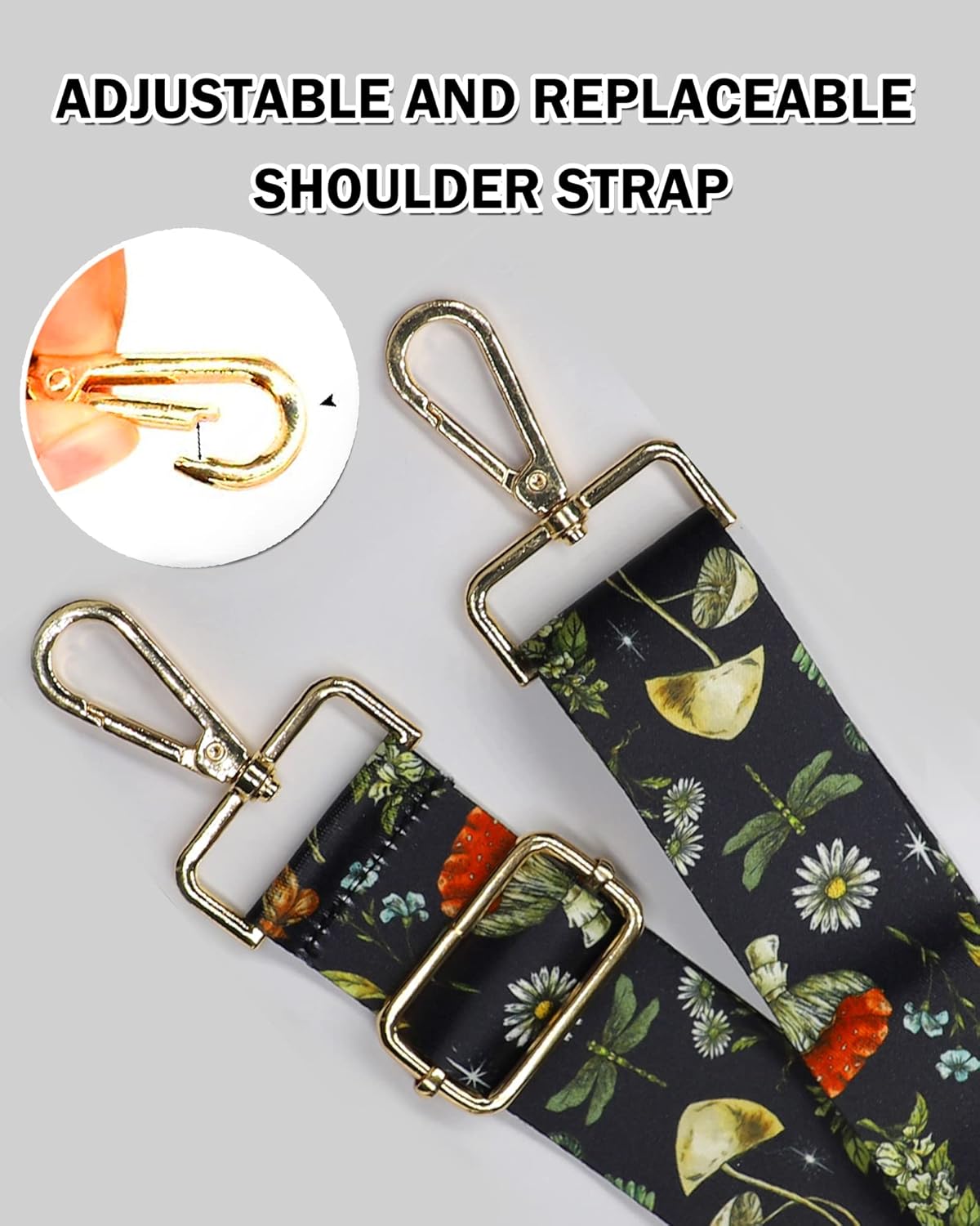 Wide Purse Strap Replacement Crossbody Handbag Shoulder Strap Adjustable Bag Straps Replacement - Image 3