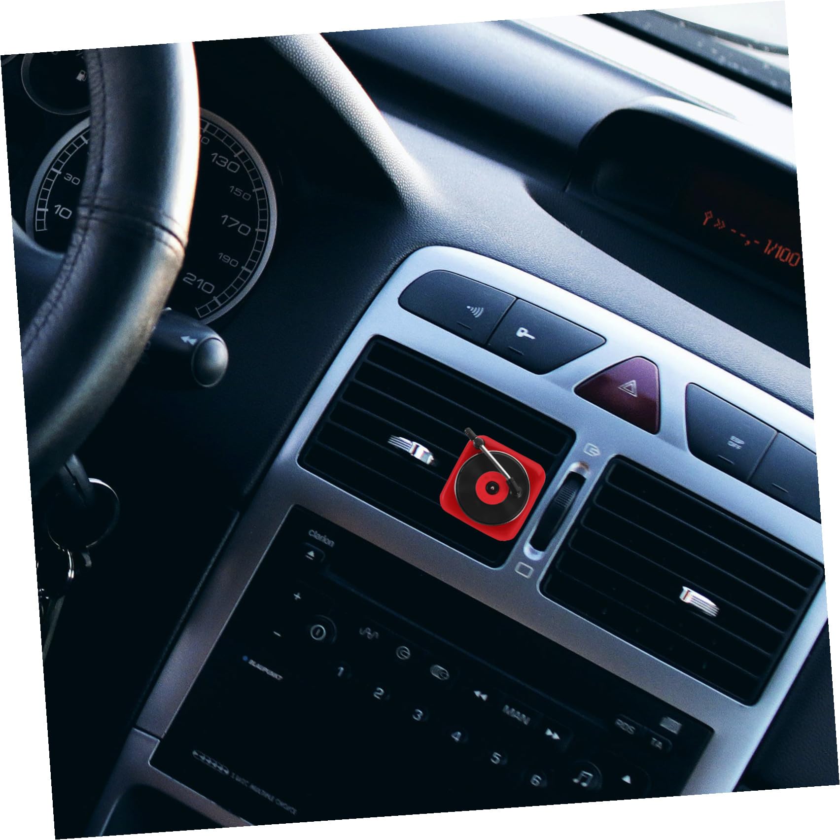 OUNONA Retro Schallplattenspieler Parfümclip Auto Lufterfrischer Duftstecker mit Kunststoff Eliminiert Unangenehme Gerüche und Schafft Sommeratmosphäre im Auto