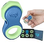 Yogi Fidget Toy - Silent Sensory Spinner for Adults & Kids - Stress Relief Fidgets for ADHD, Anxiety - Fidget Toys for Adults - Includes 5 Finger-Fit Rings - Work, School & Travel - Ocean