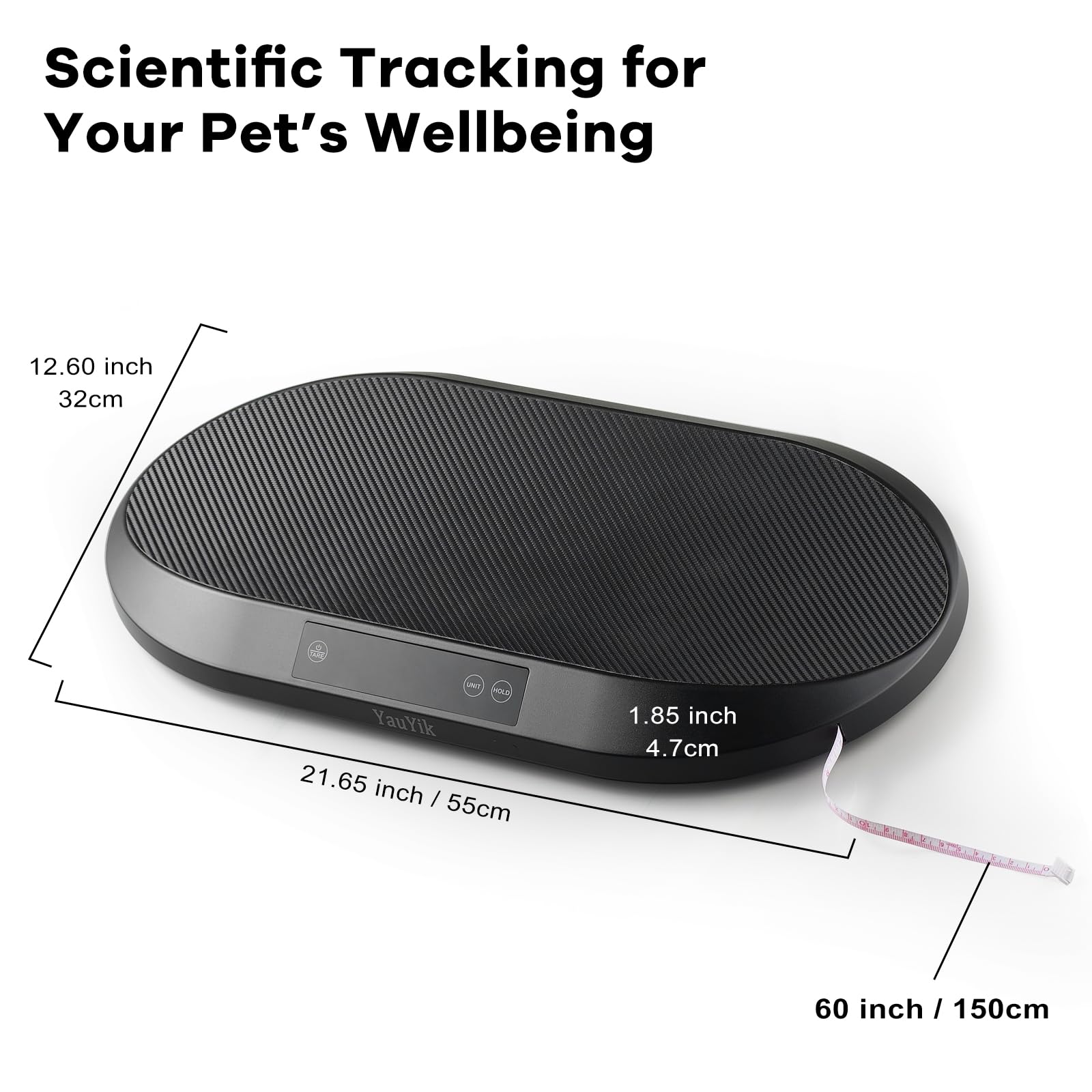 YauYik Balance numérique intelligente précise avec application pour suivre la croissance de bébé, nourrisson, chiot et chat, animal de compagnie jusqu'à 40 kg, avec fonction de maintien, mesure de