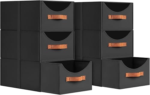 Miniatura 14 de Organizadores grandes de armario, cajones de almacenamiento para ropa, contenedores de tela con asa, contenedores organizadores plegables para