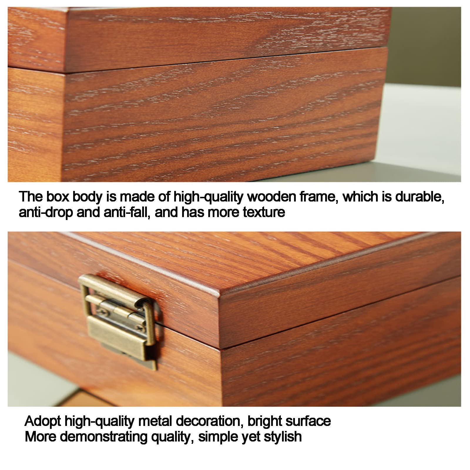 Kit de costura, caja de costura, kit de costura para adultos, cesta de costura de madera, caja de costura con kit de costura, accesorios para el hogar, juego de costura para principiantes, marrón