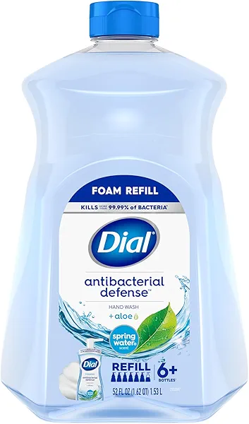 Dial Antibacterial Foaming Hand Soap Refill, Spring Water, 52 fl oz (Pack of 1)