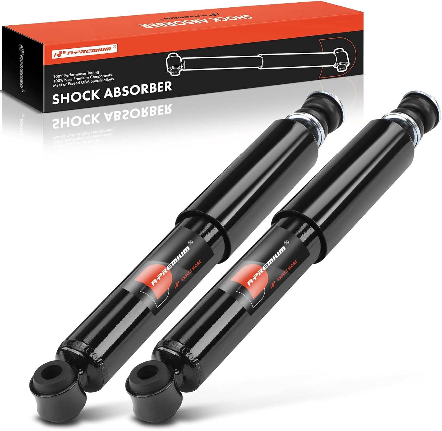 A-Premium Front Pair (2) Shock Absorber Compatible with Ford Explorer 1991-1994, Ranger 1990-1997, Bronco II 1990 & Mazda B2300/B3000/B4000 1994-1997, Navajo 1991-1994, Driver and Passenger Side