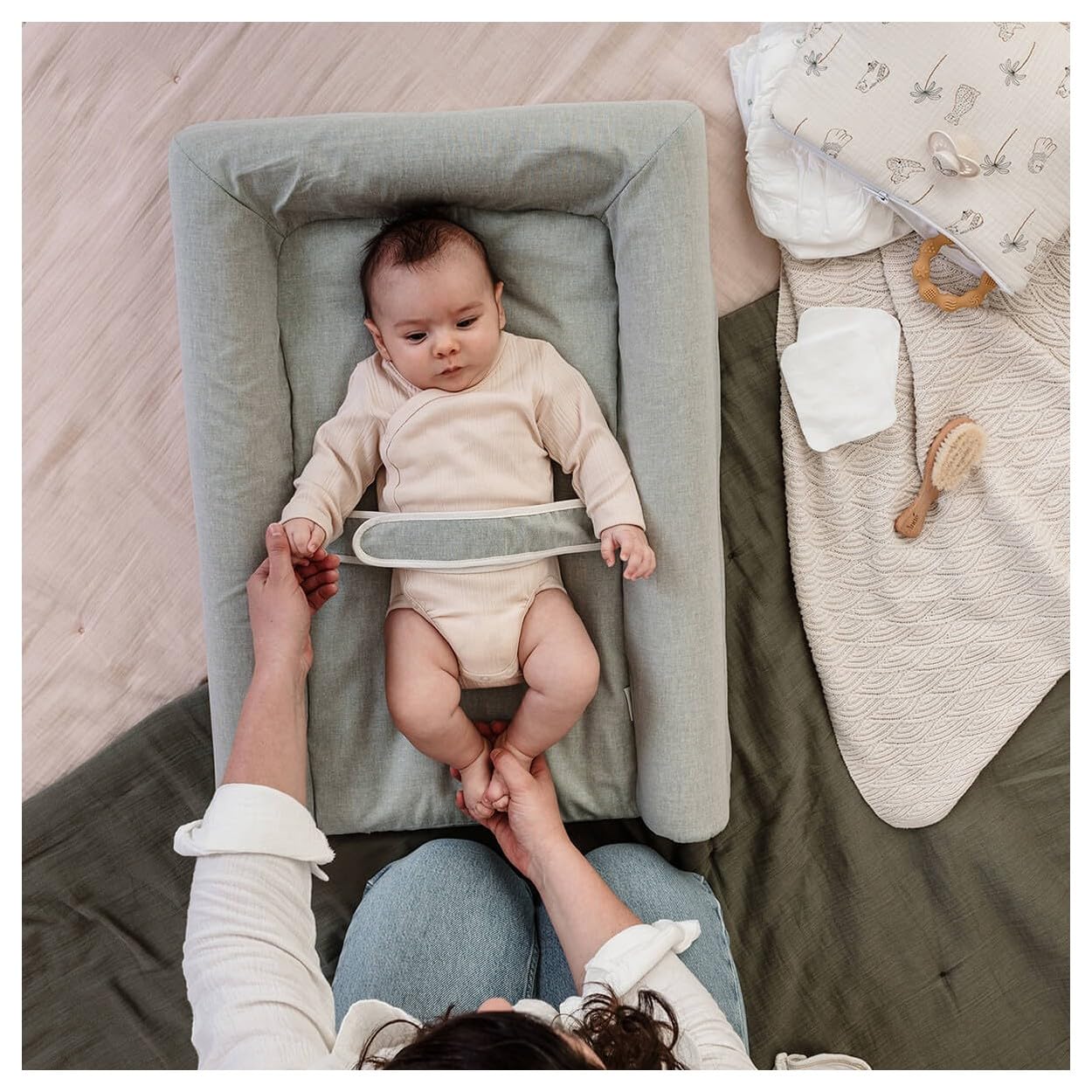 Matelas à langer Mat' Confort kaki chiné
